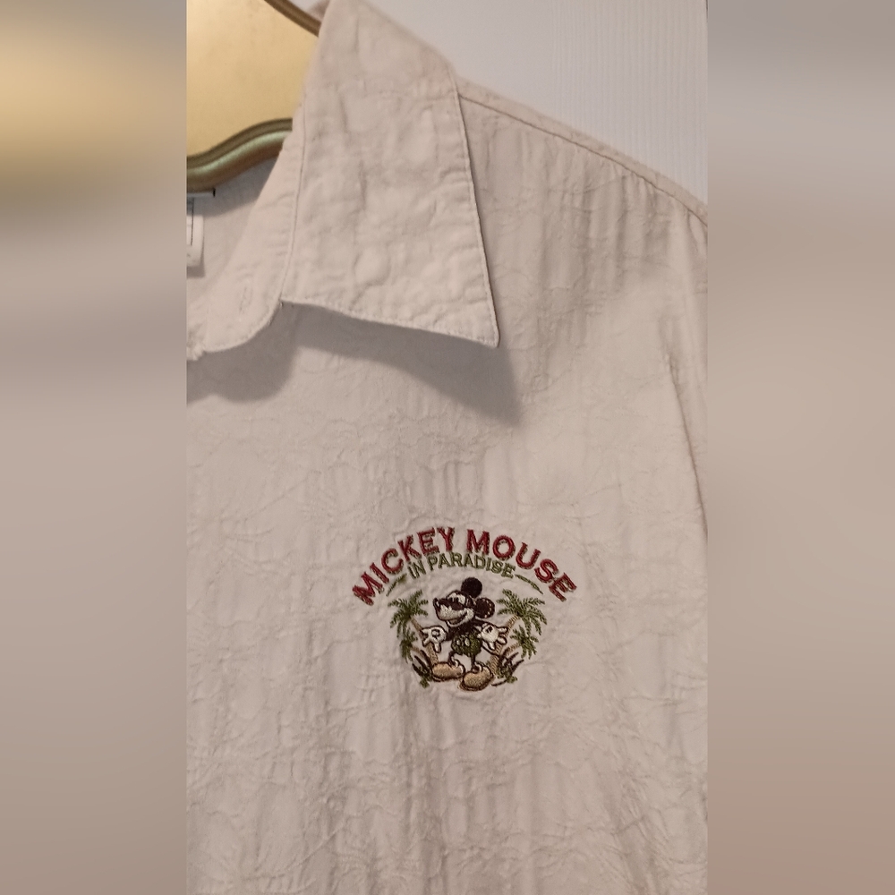 Mickey Mouse Lost In Paradise Y2K Embroidered Men's Shirt XL - Picture 3 of 5